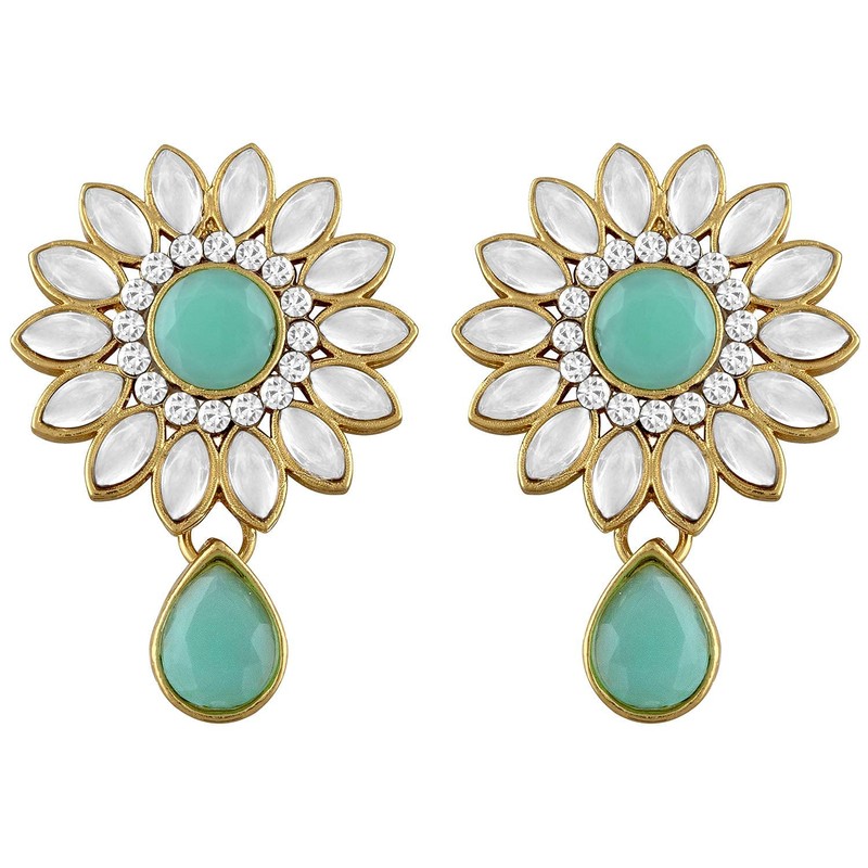 Aheli Kundan Pearl Choker Multi Layered Collar Aretes Set Joyería