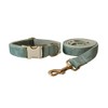 Dog Collar and Leash Set，Soft & Comfy Velvet Dog Collar