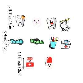 Vagocom Dentistry Charms for Bogg Bags, Teeth Decoration Accessories for Simply Southern Totes,Inserts Beach Bag Decorative Accessories