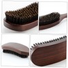 minkissy Facial Beard Brush Men's Hair Comb Wooden Handle for