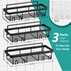 Cusbus Shower Caddy, 3 Pack Organizer, Adhesive No Drilling Traceless