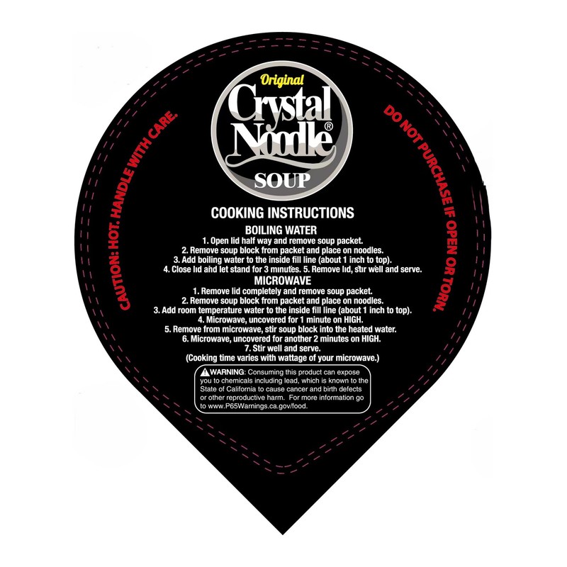 Crystal Noodle Soup, Vegetable, (Pack of 6 Cups) 1.83 OZ