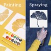 Doodlream 9Pcs Ginkgo Leaf Wall Stencil Templates Reusable Plastic Large