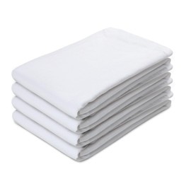 Urban Villa Flour Sack White Kitchen Towels 100% Cotton Highly Absorbent Dish Towels for Bread Proofing Baking Drying Dinnerware Glass Embroidery DIY Projects Zero Lint Towels 27x27 Inches (4 Pack)