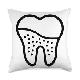 Tartar Plaque Calculus Tooth Dental Specialist Dentist Throw Pillow