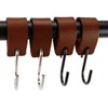 Brute Strength - Multifunctional Leather S-Hooks - Cognac - 2