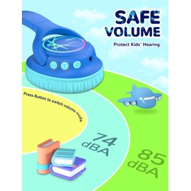 iClever iClever Kids Bluetooth Headphones with LED Lights, 43H Playtime, Type-C Fast Charging, BTH18 Safe Volume 74/85dBA, Bluetooth5.3 Kids Headphones Wireless Aux Cord for iPad/Tablet/Travel/School, Blue