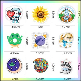 VERKSTAD Cute Animals Stickers 400 Pcs for Kids, Cartoon Space Water Bottle Sticker, Waterproof Vinyl Skateboard Luggage Laptops Bumper Holiday Decorations and Accessories