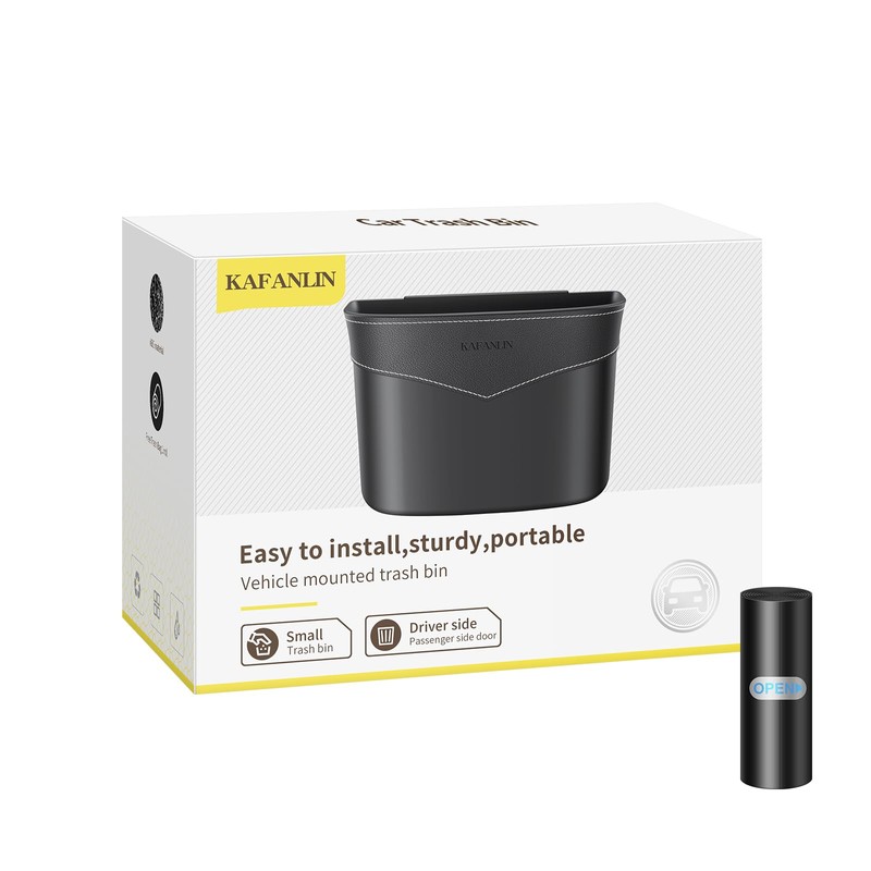 Car Trash Can Mini Trash Bin Garbage Organizer with Plastic