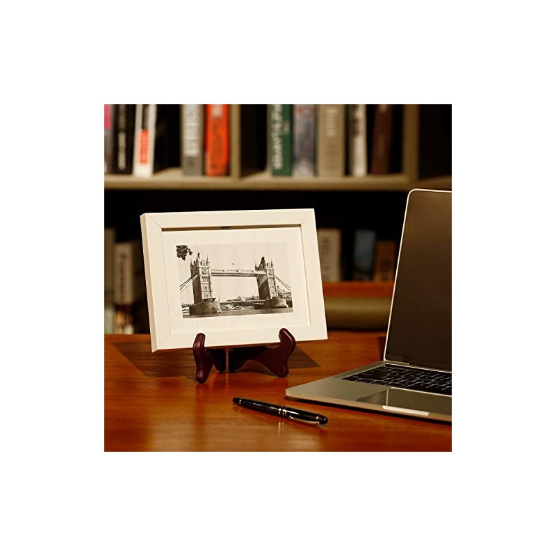 Tatuo 4 Packs 5 Inch Wooden Display Stand Decorative Plate