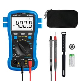 Multímetro, BTMETER BT-39K Avómetro digital de alcance automático, universal, 4000 contadores con nuevo modo fijo sustituible, NCV, Diodo, DC y AC Voltaje, DC y AC Corriente, Resistencia, Capacitancia, Frecuencia