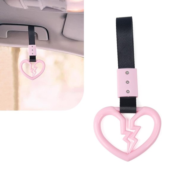 yorpyep 2 PCS Car Warning Hanging Ring, Broken Heart Shaped