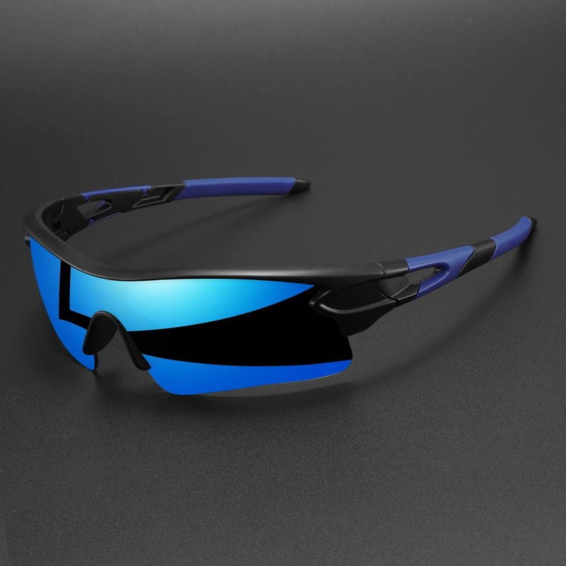 UV400 Polarized Sports Sunglasses for Cycling – Lightweight Wraparound Eyewear