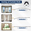 Bay Window Curtain Rods 1 Inch Rustproof Metal Corner Curtain