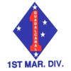 1ST MARINE DIVISION"GUADALCANAL" DECAL OUTSIDE DECAL 4"X3"