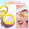 Minimeli 2pcs Kit Paleta 3en1 Rubor Iluminador Y Base Matte