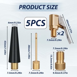 QYHON Multifunctional Valve Adapter Set - Compatible with Bosch EasyPump Bosch Air Pump Adapter & Attachments, for Car Tyres, Bicycles & Balls