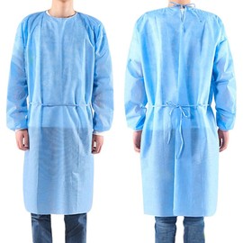 10 Pack Insulated Disposable Gown 10 Pack Liquid Resistant Disposable Long Sleeve Smock Non-Woven Fabric (One Size)