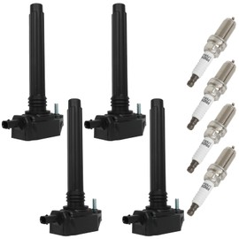 ASAPE Set of 4 Ignition Coil Pack with 4*Spark Plug Fit for 2011-2017 for Chrysler 200 2011-2021 for Chrysler 300 2011-2016 for Chrysler Town & Country 2011-2014 for Dodge Avenger, Replace UF648