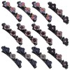 Outanaya 12 Pcs Rhinestone Braid Hair Clips Sparkling Hair Barrettes