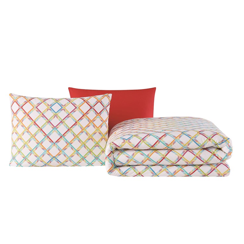 Crayola Happy Plaid 2 Piece Twin Comforter Set