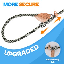 Grand Line Reflective Climbing Rope, Slip Lead for Pet, Lead for Small, Medium, Large and Extra Heavy Dogs and Cats