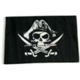 12x18 12"x18" Jolly Roger Pirate Deadman's Chest Sleeve Flag Garden