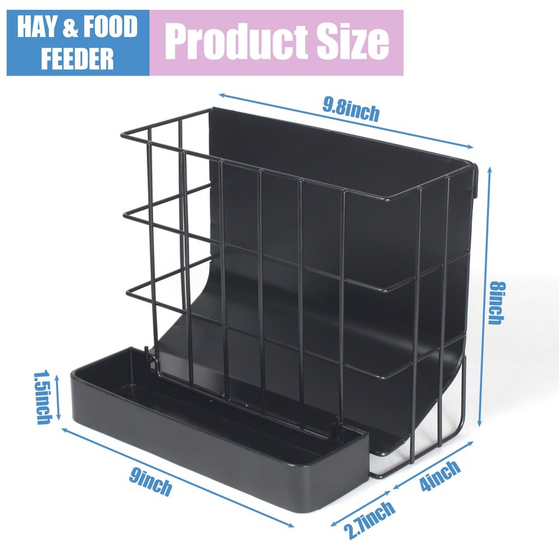 Rabbit Hay Feeder Guinea Pig Hay Holder with Hook Heavy-Duty