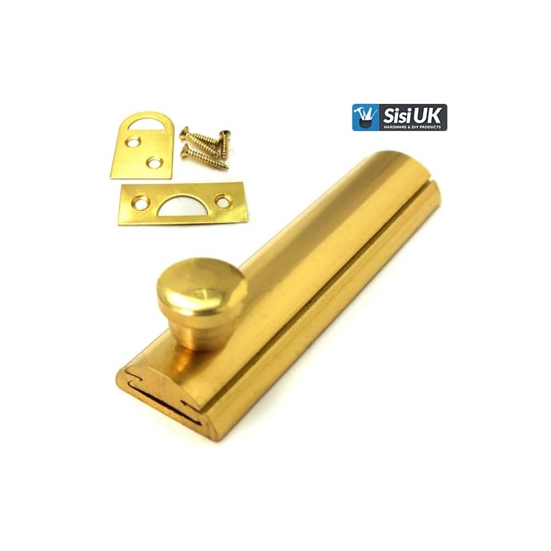 Solid Brass Slide Door Bolts 63mm/ 2.5 Inch Flat Bolt