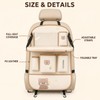PU Leather Car Seat Back Organizer with Foldable Tray, Multi-Pocket