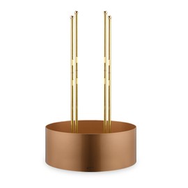 Tree Nest Christmas Tree Stand Base Xmas Fake Tree Metal Holder Stand for Real and Artificial Tree Fits up to 14.8ft Tall & 2.8-5.9inch Diameter,Holds 4.4gal of Water(Gold)