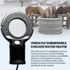 Upgraded 500-Watt Chicken Water Heater - Submergible Cast Aluminum Utility