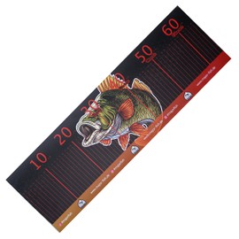 Major Fish Fish Measuring Tape Perch Ruler 65 cm x 20 cm with Stop