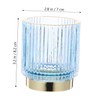 DOITOOL Cosmetic Brush Holder Thickened Glass Pencil Container Blue Small