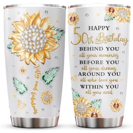 50th Birthday Gifts for Women/Her Tumblers 20oz, Happy 50th Birthday Decorations, Cool Funny Gifts for 50 Year Old Woman/Grandma/Mom/Friends