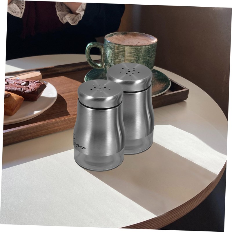iplusmile 2pcs Portable Seasoning Bottles Condiment Containers Stand for Salt