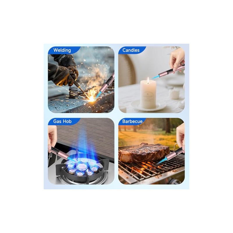 Torch Lighters Butane Lighter 2 Pack Windproof Adjustable Jet Flame