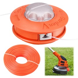 Line Head Grass Trimmer, ACTOYS Line Head for Brush Cutter, Aluminium Line Head with M10 Left Thread, Thickened Aluminium Head without Disassembly Mower Head, Grass Trimmer Head with 2.4 mm x 30 m