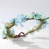 KorViSHOW Blue Flower Crown Headband - Handmade Fairy Floral Headpiece