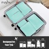 4 Set Compression Packing Cubes Organizers, Light Teal