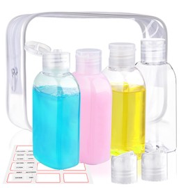 Decorniqu 4 Pack Travel Bottles for Toiletries 100ml TSA Approved Travel Size Containers Leak Proof Travel Shampoo and Conditioner Bottles Travel Essentials Plastic Squeeze Bottles with Flip Cap