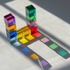 BUERPINKING 16-Piece Rainbow Building Blocks, Colourful Acrylic Building Blocks for