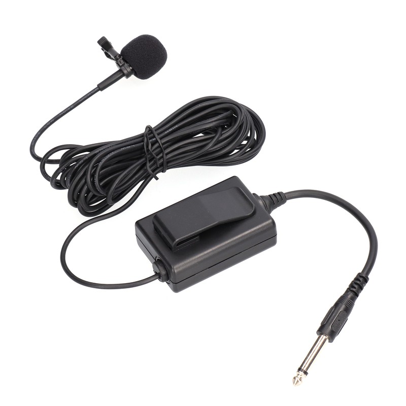 236in Wired Lavalier Microphone Clip On Lapel Condenser Mic for