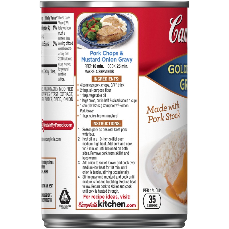 Campbell's Gravy Golden Pork, 10.5 Oz, Pack of 24