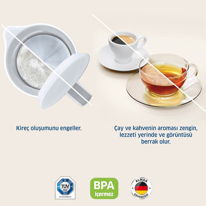 BRITA Filter, metal, White, 1 Unidad (Paquete de 1)