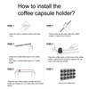 Coffee Capsule Holder Red Dual Use with Magnetic Sticker Wall