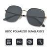 BEDO Oversized Retro Sunglasses for Women Gold Frame Cute Square