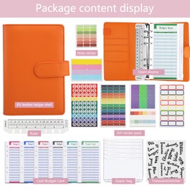 Budget Planner & Household Book A6 - Effective Financial Planner with Envelope Method - Savings Book with Films for Cash Stuffing - Starter Set for Successful Saving and Budgeting (Grey)