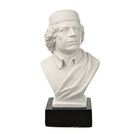 Danila-Souvenirs Libyan Revolutionary Colonel Muammar Gaddafi Marble Bust Statue 4.6'' (11,5 cm)