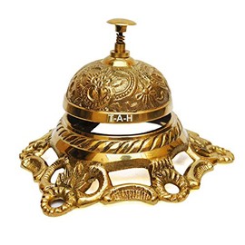Ornate Solid Brass Hotel Counter Bell Service Desk Bell Call Bell Service Bells Gift